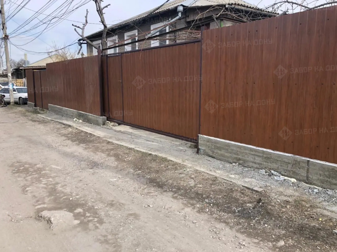 Металлические ворота с калиткой  в Нахабино